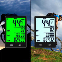 Load image into Gallery viewer, Waterproof Bicycle Computer With Backlight Wireless Wired Bicycle Computer Bike Speedometer Odometer Wireless Bike Computer Waterproof Bicycle Speedometer Support Smart Sensor LCD Backlight Display Automatic Wake-Up