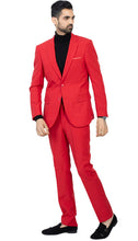 Load image into Gallery viewer, PAUL LORENZO MENS RED SLIM FIT 2 PIECE SUIT