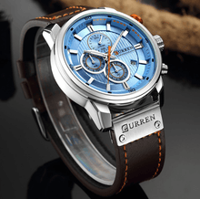Load image into Gallery viewer, Men's Waterproof Elegant Sport Watch With Chronometers Day View, Leather Belts And Hardlex Scratch Resistant Glass Perfect Gift For Him