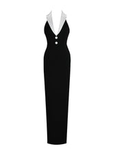 Load image into Gallery viewer, Raelyn Black and White Business Casual Maxi Dress