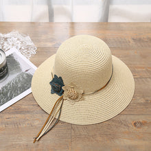 Load image into Gallery viewer, Girls Hats Children Raw Edge Straw Hat For Girls Kids Sun Cap Girls Hat Baby Beach Caps In leegant Modern Design