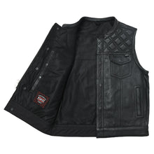 Load image into Gallery viewer, Downside Perforated Men's Motorcycle Leather Vest