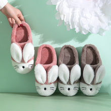Load image into Gallery viewer, Cartoon Bunny Home Warm Children's Slippers Home Slippers Warm Cute Womans Mens Slipper Winter Shoes New Fashion Casual Fur Plush Slides Winter Slippers For Women House Slippers Fluffy Soft Comfy Fuzzy Slippers Faux Fur Plush Anti-Skid Slippers