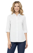 Load image into Gallery viewer, Womens Regular Fit 3/4 Sleeve Button Down Collared Camp Shirt