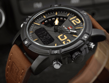 Load image into Gallery viewer, Men's Multifunction Digital Analog Waterproof Watch With Alarm And Automatic Time Zones Unique Design Excellent Gift
