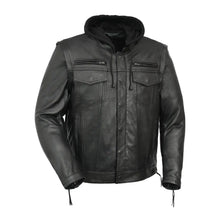 Load image into Gallery viewer, Nightstrike Men’s Motorcycle Leather Jacket