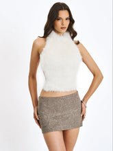 Load image into Gallery viewer, Osira Taupe Low-Waisted Micro Skort