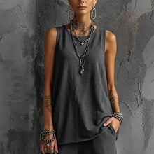 Load image into Gallery viewer, Women's Sleeveless Tank Top & Cropped Ankle Pants Set