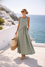 Load image into Gallery viewer, Mediterranean Contrast Color Vacation Dress – 7 Colors, S–3XL