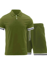Load image into Gallery viewer, Men's Short Sleeve Polo and Shorts Set