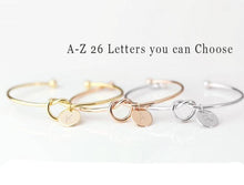 Load image into Gallery viewer, Personalize Knot Initial Bracelets Bangles A-Z 26 Letters Initial Charm Bracelet Love Bangles for Women Luxury Jewelry For Women