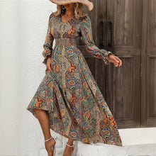 Load image into Gallery viewer, Retro Geometric Print Maxi Dress