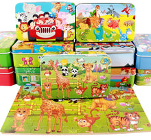 Load image into Gallery viewer, New 60 Pieces Wooden Puzzle Kids Toy Cartoon Animal Wooden Puzzles Child Early Educational Learning Toys for Christmas Gift