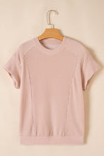 Load image into Gallery viewer, Solid Corded T-Shirt and Pants Set