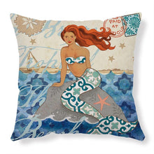 Load image into Gallery viewer, Mandotos Sea Turtle Printed Cushion Covers Linen Throw Pillow Cases For Home Decor Sofa Chair