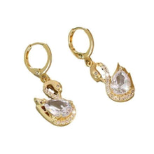 Load image into Gallery viewer, Sweet Rhinestone Swan Earrings for Women - Fashion Jewelry