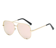 Load image into Gallery viewer, Luxury Lady Vintage Round Metal Sunglasses For Driving Black Retro Mirror Sunglasses Woman Shade Sunglasses With UV400 Protection