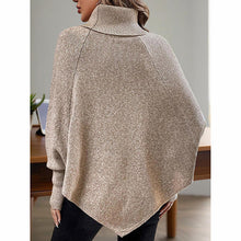 Load image into Gallery viewer, Women's Asymmetry Hem Turtleneck Sweater
