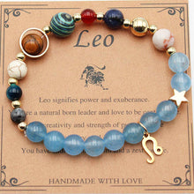 Load image into Gallery viewer, Twelve Constellations Bracelets - Natural Stone Beaded Bracelets with Eight Planet Designs