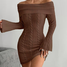 Load image into Gallery viewer, Women’s Off Shoulder Bodycon Dress