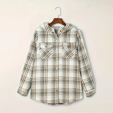 Load image into Gallery viewer, Women's Plaid Button-Up Long Sleeve Jacket