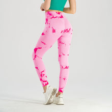 Load image into Gallery viewer, Women's Seamless Tie-Dye Yoga Pants – Knitted High-Waist Leggings