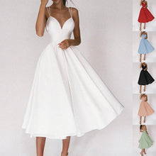 Load image into Gallery viewer, Sexy V-neck Suspender Dress Summer Fashion A-Line Long Dresses For Women