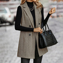 Load image into Gallery viewer, 🖤 Women’s Sleeveless Blazer Vest – Trendy Business Casual