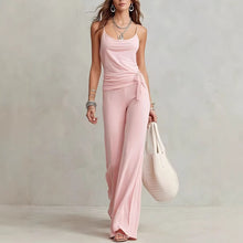 Load image into Gallery viewer, Women's Solid Color Sleeveless Top & Pants Two-Piece Set