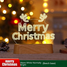 Load image into Gallery viewer, MANDOTOS Christmas 3D LED Acrylic Night Light Ornament Festive Holiday Decor Gift Idea For Kids