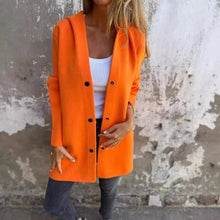 Load image into Gallery viewer, MANDOTOS Hooded Cardigan Single-Breasted Loose Red Jacket