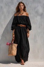 Load image into Gallery viewer, Women's Off-Shoulder Balloon Sleeve Maxi Dress