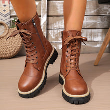 Load image into Gallery viewer, Women’s Solid Color Low Heel Mid Boots — Stylish Everyday Mid Boots