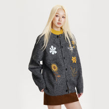 Load image into Gallery viewer, Women’s Retro Floral Embroidered Cardigan Sweater