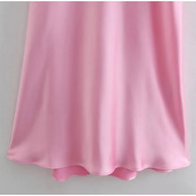 Load image into Gallery viewer, Women Camis Satin Long Dresses Elegant Sleeveless Slip Holiday Party Dresses Sexy Casual Backless Summer Dresses