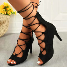 Load image into Gallery viewer, Elegant Lace-Up : High Heel Sandals