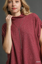 Load image into Gallery viewer, Umgee Textured Mock Neck Relaxed Top