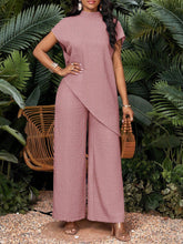 Load image into Gallery viewer, Asymmetrical Sleeveless Top & Pants Set – Women’s Two-Piece
