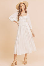 Load image into Gallery viewer, New Summer Ruffled Smocked Square Neck Balloon Sleeve Comfortable Dress – Feminine, Chic, and Elegant for Any Occasion