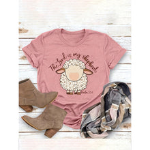 Load image into Gallery viewer, Women's Round Neck Graphic Print Short Sleeve T-Shirt