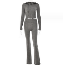 Load image into Gallery viewer, Long Sleeve Sweater And High Waist Long Pants Set