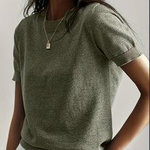Load image into Gallery viewer, Women’s Soft Stretch Minimalist T-Shirt – Everyday Slim Fit Top