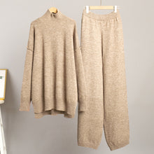 Load image into Gallery viewer, Women's Oversized High-Neck Sweater & Wide-Leg Knit Pants Set