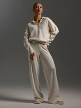 Load image into Gallery viewer, Women’s Fall Winter Two-Piece Set – Loose Collar Sweater Casual Outfit
