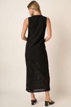 Load image into Gallery viewer, Side Slit Round Neck Sleeveless Dress – Elegant and Versatile Sleeveless Dress with Sophisticated Side Slit Detail For Any Occasion