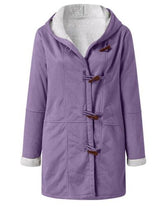 Load image into Gallery viewer, Full Size Pocketed Long Sleeve Hooded Toggle Jacket – Stylish & Functional Outerwear for Women