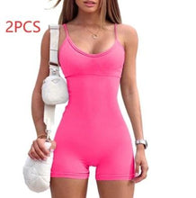 Load image into Gallery viewer, Spaghetti Strap Shorts Jumpsuit Sports Yoga Workout Tight Romper Women Fashion Fitness Sportwear