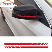 Load image into Gallery viewer, 1Pair Car Rear View Mirror Sticker Reflective Decal Vinyl Sticker Decal Stripe Sticker Car Rear View Mirror Stickers Car Body Stickers Waterproof Reflective Car Side Stickers Auto Side Stripe Decals Side Mirror Reflective Decals Auto Rearview Stickers