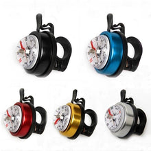 Load image into Gallery viewer, 1PC Bicycle Bell Bike Compass Bicycle Bells Mountain Bike Handlebar Compass Ring Aluminum Cycling Bicycle Accessories Bike Horn Bicycle Bell Aluminum Alloy Ring Bell Horn Sound Alarm Mountain Bike Bell Compass Bell Riding Equipment Accessories
