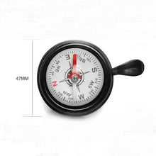 Load image into Gallery viewer, 1PC Bicycle Bell Bike Compass Bicycle Bells Mountain Bike Handlebar Compass Ring Aluminum Cycling Bicycle Accessories Bike Horn Bicycle Bell Aluminum Alloy Ring Bell Horn Sound Alarm Mountain Bike Bell Compass Bell Riding Equipment Accessories
